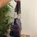 Y2K 2000s Gothic Whimsygoth Southwestern Navajo Purple Brown black Turquoise Bead Leather Silver Studded Rhinestone Shoulder Hand Bag Purse #cross #skull #angel #wings Photo 2