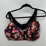 Torrid Dream Wire-Free Bra Women 44DDD Black Floral Cupid Comfort Everyday Photo 0