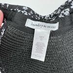 Laundry by Design  Packable‎ Wide Brim Visor Hat Black Floral Trim Travel NWT Photo 5