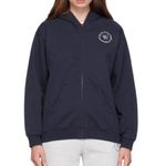 Sporty & Rich Navy SRHWC Zip Hoodie XS Navy Heavyweight Cotton Blue Photo 1