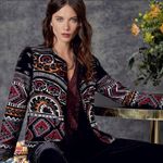 Johnny Was Workshop Blair Velvet Embroidered Statement Blazer Coat Jacket Small Photo 0