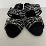 Joan Boyce Heels Rhinestone Glitter Heel Slide Neutral Party‎ Casual Size 8 Wide Black Photo 7