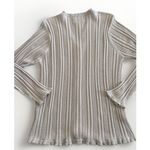 Baby Pink Plunging Neck L/S Ribbed Sparkle Party Glitter Large‎ Sweater VTG Y2K Photo 4