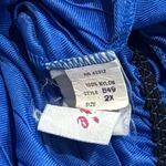 Unique Vintage Vintage Cobalt Blue Lace Nylon Slip Maxi Dress Fairy Whimsical Ethereal Size 2X Photo 7