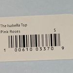 NWT Hill House Home Puff Sleeve Floral Bow Crop Top in White/Pink White Photo 9