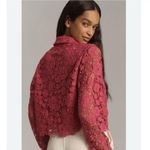 Anthropologie Dolan Lady Lace Blouse Blazer Hot Pink Size M Size M Photo 2