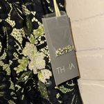 Theia dress Black Green Lace Floral Dress sequins embellished NEW 6 Photo 2