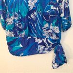 Neiman Marcus Vintage Judith Ann  Beaded and Sequin Silk Tie Waist Blouse Size M Photo 3