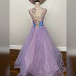 Iridescent mirror purple prom dress, pageant gown, non traditional wedding dress Size 10 Photo 1