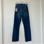NWT MOTHER Denim High Waisted Rider Ankle Jeans in The Thing Between Us Wash Blue Size 24 Photo 3