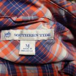 Southern Tide Orange and Blue Plaid Shirt Photo 2