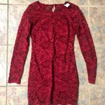 Windsor Red Lace Button Dress Photo 0