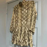 ZARA  the Andrea dress snake print long sleeve tear mini dress Photo 4