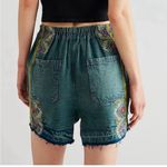 Free People  Around The World Embroidered Harem Shorts Photo 1
