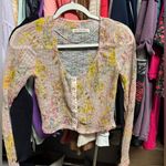 We The Free Free People Angelina Floral Long Sleeve Top in Light Combo Retail $78 Photo 3