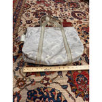 Coach  Poppy Glam Signature Metallic Tote Bag Silver 14489 FLAW Photo 1