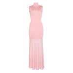 SER.O.YA Amine Knit Maxi Dress in Coral Blush XX Photo 8