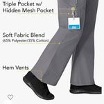 WonderWink  Origins Romeo  Scrubs size small new in gray color with yello… Photo 1