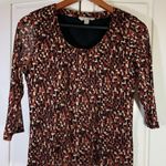 Laura Ashley Vtg ‎ Shirt Womens Medium Petite MP Geometric Stretch Comfort Preppy Photo 0
