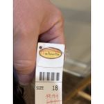 Talbots ‎ Brown And What Pinstripe Pencil Skirt Size 18 Italian Fabric Career Photo 6