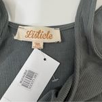 Listicle NEW  Ribbed Crop Wrap Tie Tank Evergreen Size Medium Photo 2