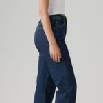 Levi's  30x27 Ribcage Riveted High Waist Ankle Straight Leg Jeans Dark Wash Photo 3