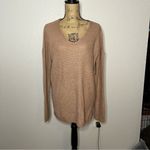 Magnolia Boutique Womens Blush Pink Long Sleeve V Neck Knit Sweater sz M Size M Photo 2