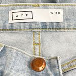 AYR The Sugar Jeans High Rise Straight Leg Light Wash Distressed Size 30 | 10 Photo 8
