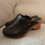 Lisa B. Classic High Heel Studded Clog in Black Leather Size 42 (9.5 Photo 4