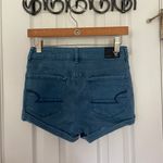 American Eagle AEO Bright Indigo Blue Hi-Rise Shortie Shorts Photo 4