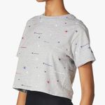 Champion Women's Logo-Print Cropped T-Shirt, MULTI SCATTE - Size L Photo 1