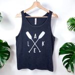 Bella Canvas Lake Cross Paddles Tank Top in Charcoal Heather Photo 1