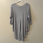 Anthropologie  Top Lagenlook Loose Jersey Tunic Pinstripe Stripe Minimalist Long Photo 6