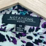 Notations Woman’s Leopard Print Button Down Top short Sleeves size 1X Photo 9