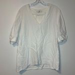 Tibi  viscose twill V Neck top Sz 8 Classic Minimalist Quite Luxury Photo 3