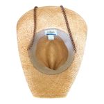 Dorfman Pacific Genuine Raffia Natural Fiber Wide Brim Western Cowboy Hat L/XL Tan Photo 7