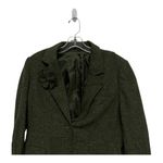 Daisy Fuentes  vintage wool blend cropped blazer removable flower pin olive green Photo 1