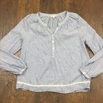 Lucky Brand  long sleeve mini striped peasant top Photo 3