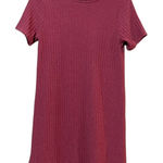 Abercrombie & Fitch Womens Pink Ribbed Short Sleeve A Line Mini Dress Size Small Photo 0