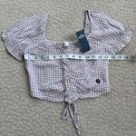 Hollister  Women’s Purple Gingham Crop Top and Shorts Set Size XS Photo 8