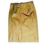 Affiniti Small Gold Polyester Blend Zippered Back Photo 8