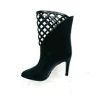 Gucci Damir Black Leather Lattice Cutout Ankle Western Boots Women’s Size EU 37 Photo 10