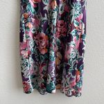 Vintage 90s Purple Pink Multicolor Floral Satin V Neck Lace Sexy Mini Slip Dress Multiple Size M Photo 8