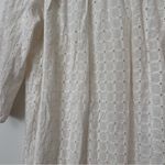 Anthropologie  Thames White Eyelit Cotton Mini Dress Long Sleeve Photo 11