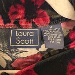 Laura Scott Vintage Y2K  Floral Velvet Blouse Burnout Whimsigoth Romantic M Photo 2