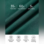 NEW Long Sleeve Crewneck Loose Tiered Swing Midi Dress Pockets S Green Photo 6