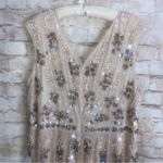 Mac Duggal Embellished Wrap Over Cap Sleeve A-Line Gown in Blush Size 22 NWT Photo 8