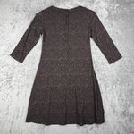 Cut Loose Dress Brown Floral Print 3/4 Sleeve Jersey Knit Office Casual Dress XS Photo 2