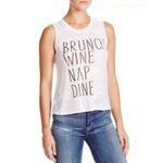 Nation Ltd Jen Menchaca Camden Brunch Burnout Graphic Tank Top T-Shirt Top Photo 16