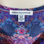 American Eagle  Navy Floral Long Sleeve Romper XS Photo 3